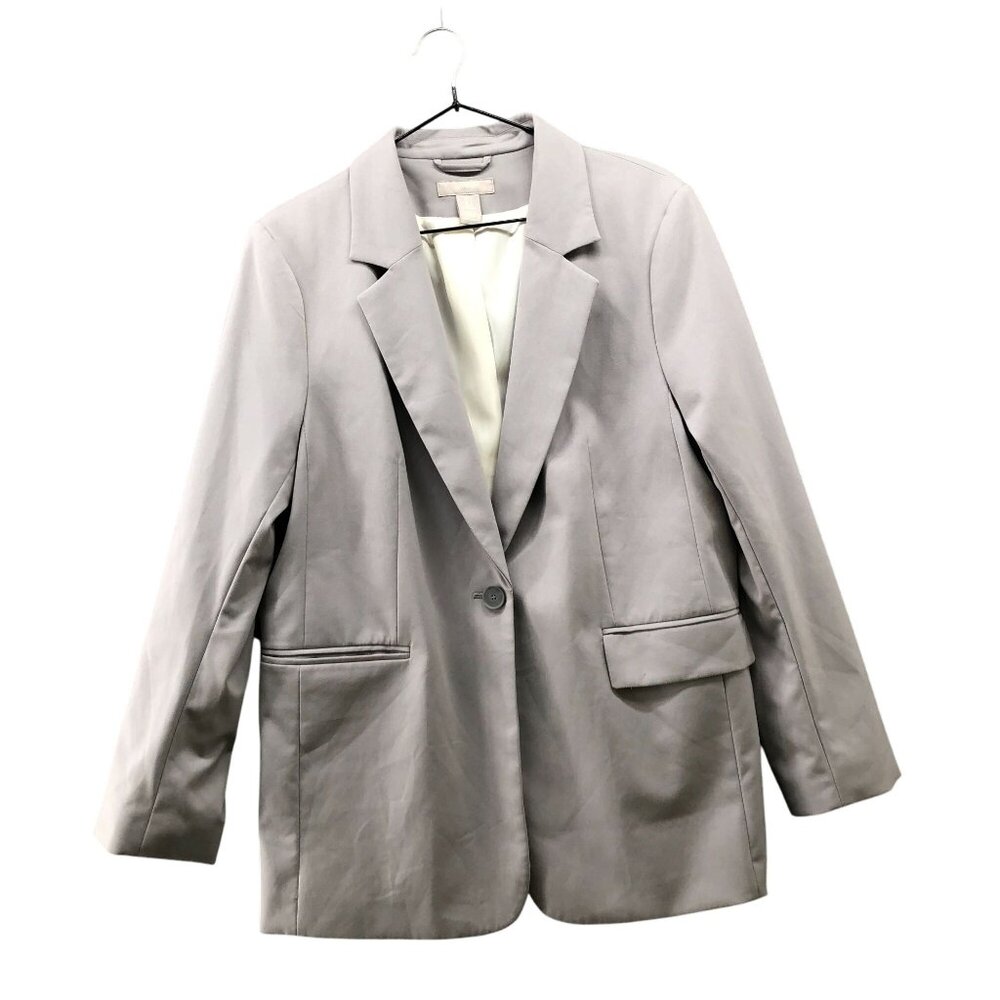 H&M Light Gray Single-Button Blazer